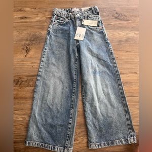 NWT Zara Crossover Wide Leg Jeans - Girls size 9